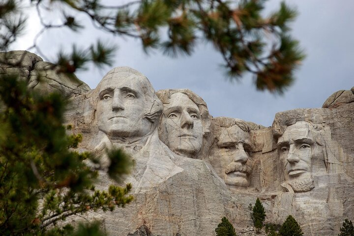 The famous faces at Mt Rushmore